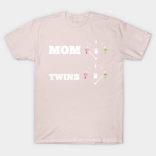 Funny mom mother twins baby family gift idea T-Shirt